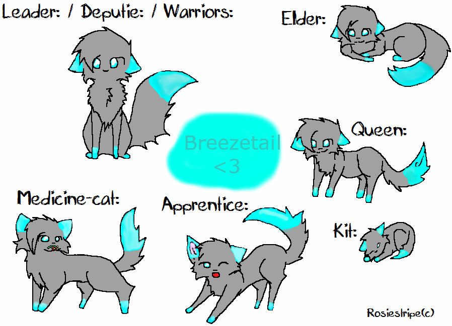 Warrior Cat Ranks LineArt ~ Breezetail by LpsAnimalsLoveLife on DeviantArt