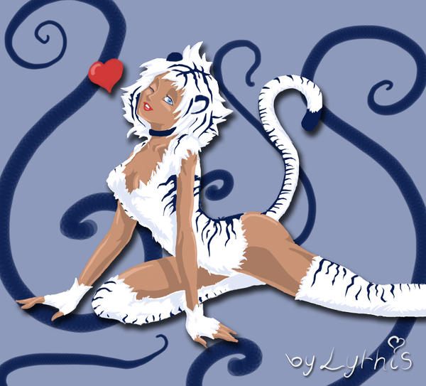 White tiger girl