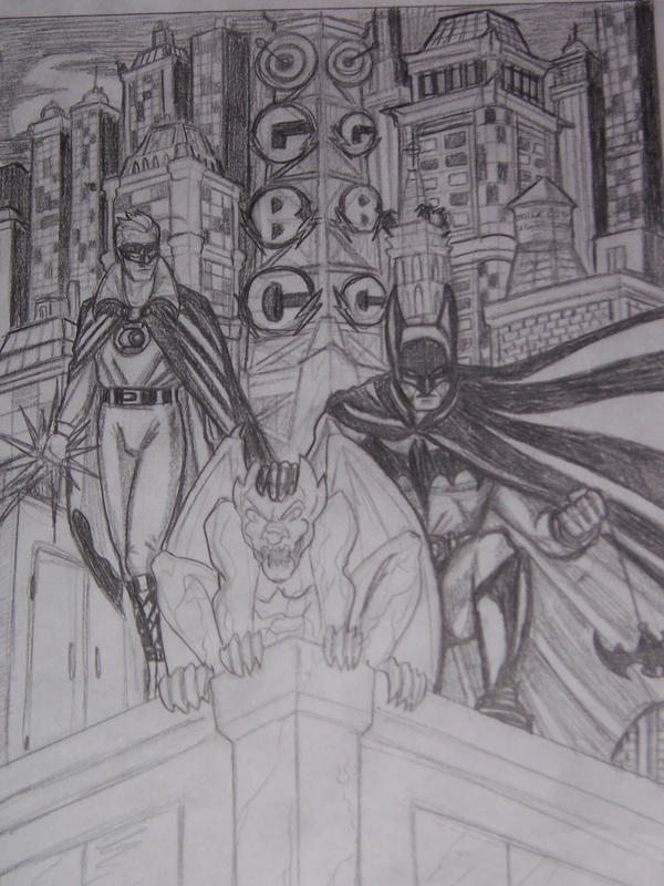 Rough Batman and Alan Scott