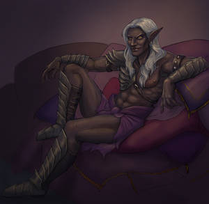 Drow Pinup, male SFW