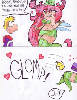 Rayman glomps Betilla