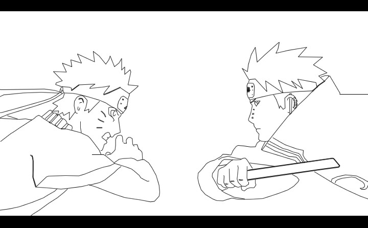 Desenho Naruto vs Pain by llucass on DeviantArt