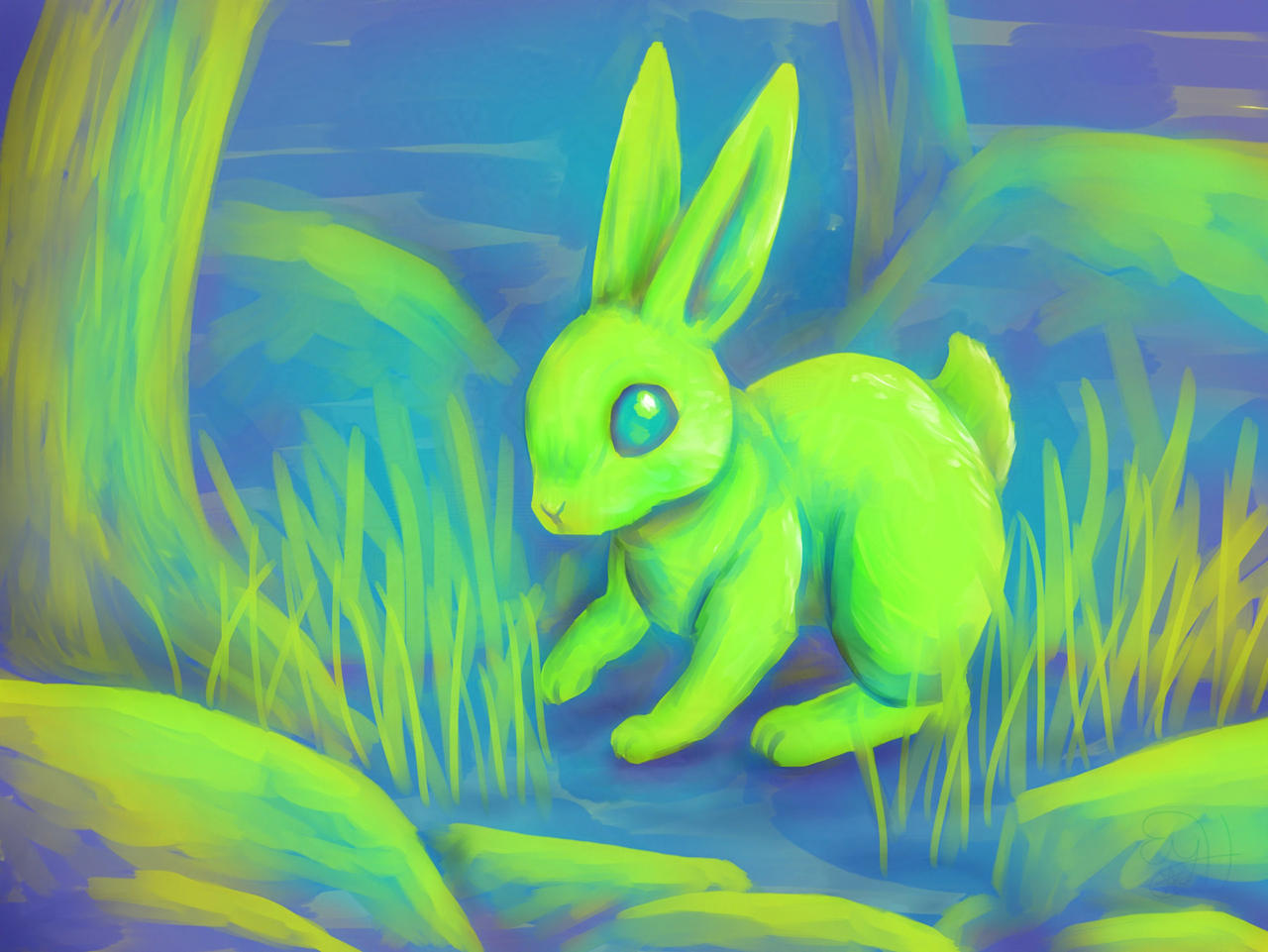 Green Rqabbit Green Rabbit by OrangeButterflyStar on DeviantArt