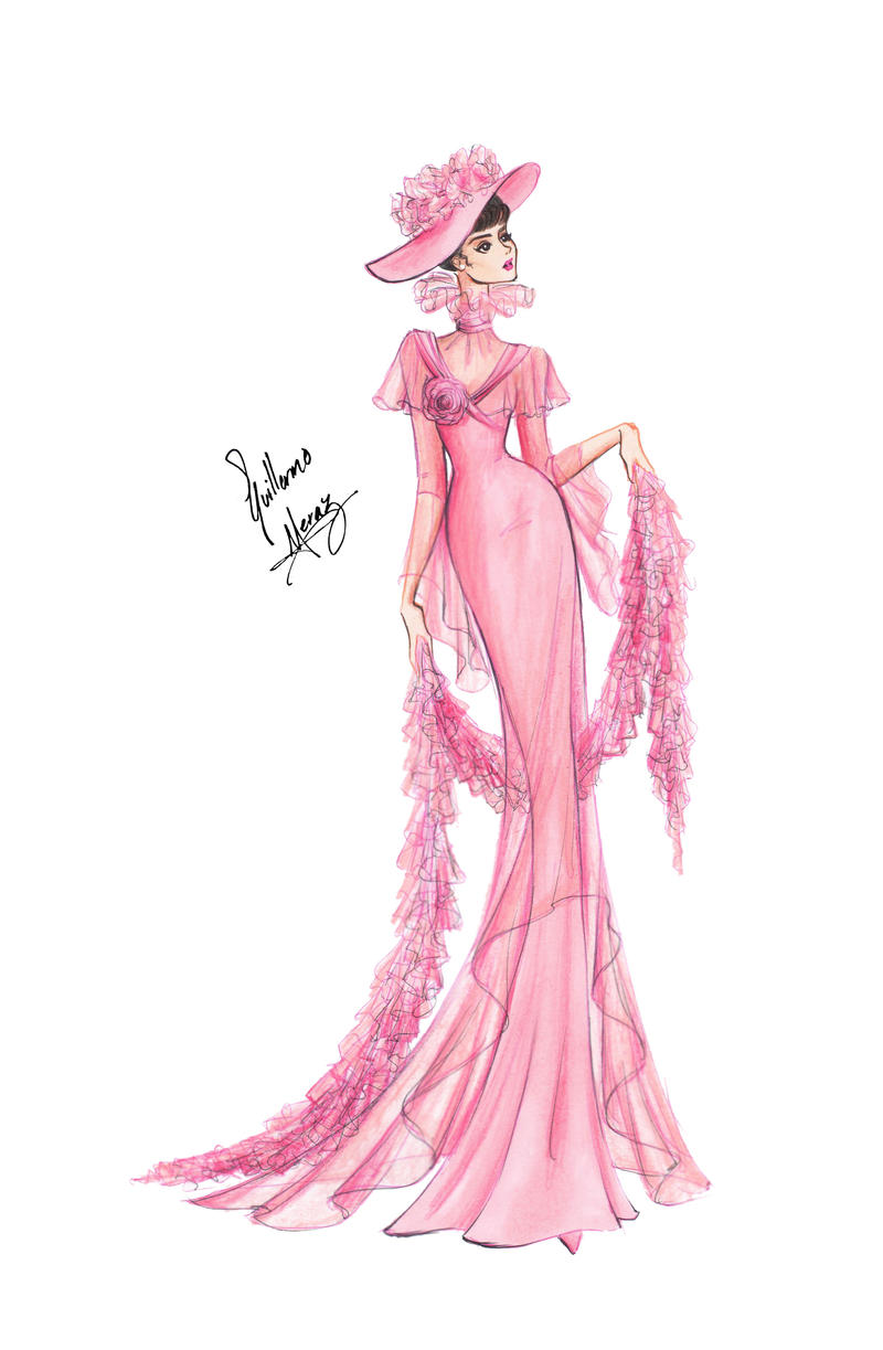 my fair lady pink dress Audrey Hepburn "My Fair Lady"