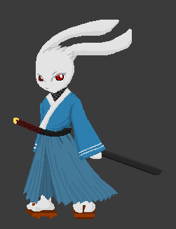 rabbit samurai by brickhawkins on