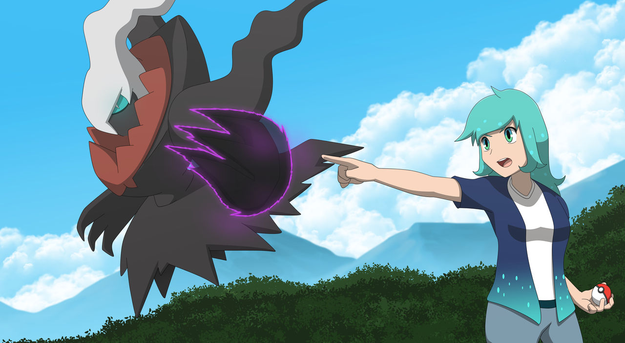 Commission: Moon and Darkrai by All0412 on DeviantArt