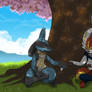 Commission: Lucario and Cinderace