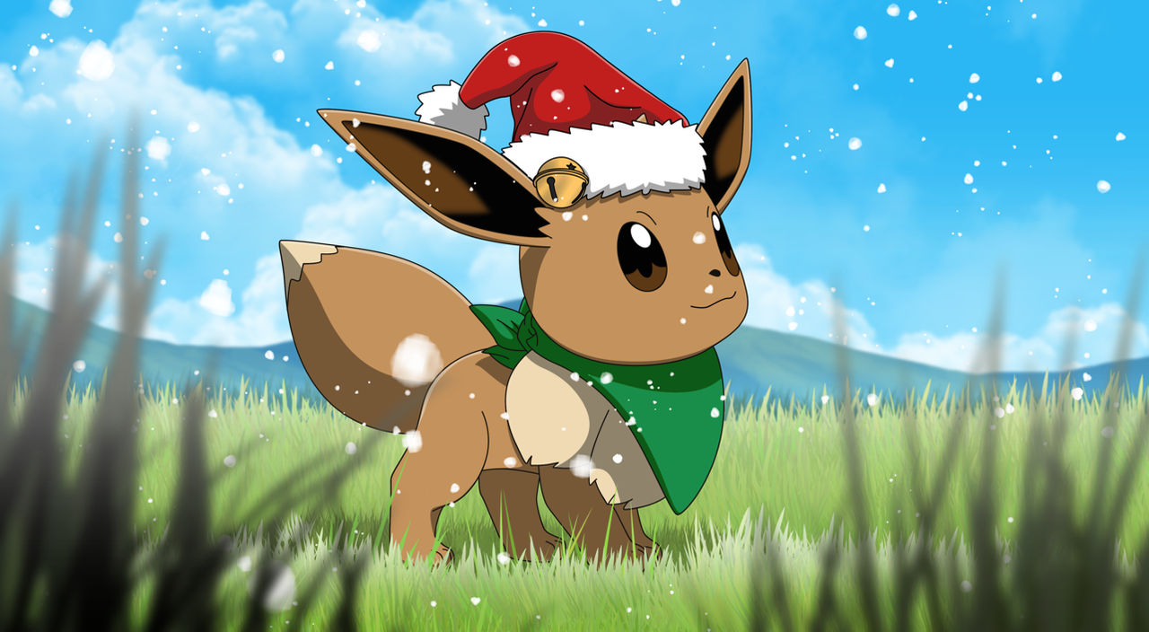 Commission Merry Christmas Eevee by All0412 on DeviantArt Merry Christmas Eevee