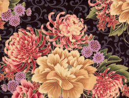 Scrapbook Black Floral Papers