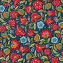 Vibrant Blue Multi Large and Small Floral Print