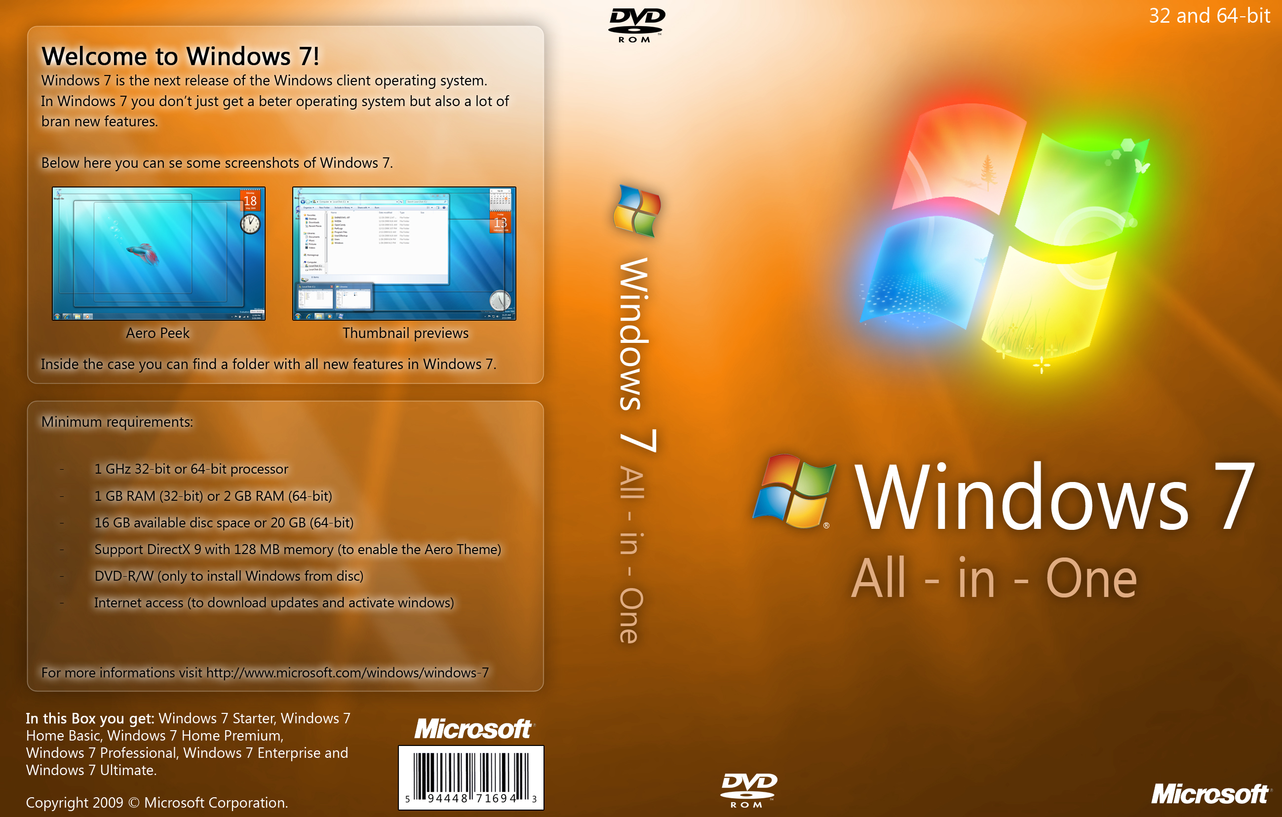 Windows 7 All-in-One DVD