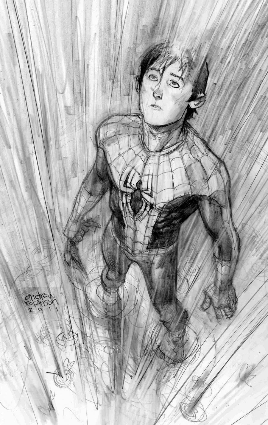 spiderman feelin the rain by Andrew-Robinson