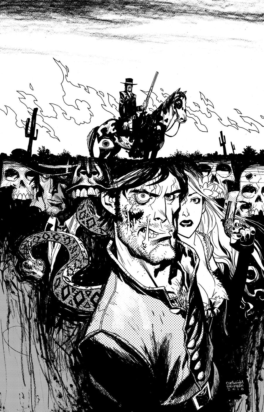 Jonah Hex cover Black n white