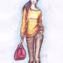 Fashion sketch: casual look