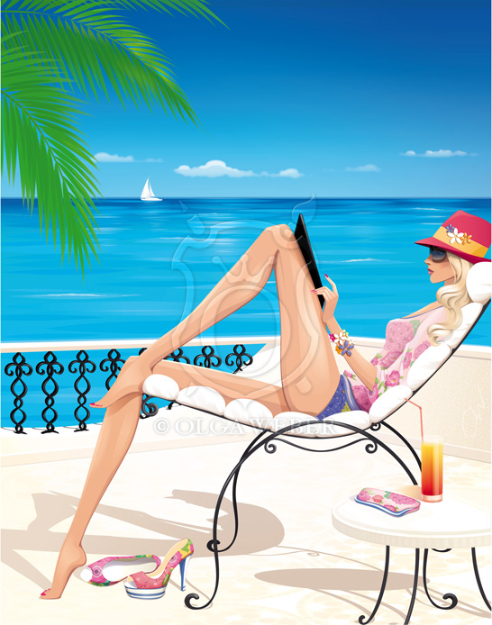 Lifestyle illustration: dreaming of summer