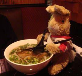 Ims Ims can't Enjoy His Heaping Bowl of Pho