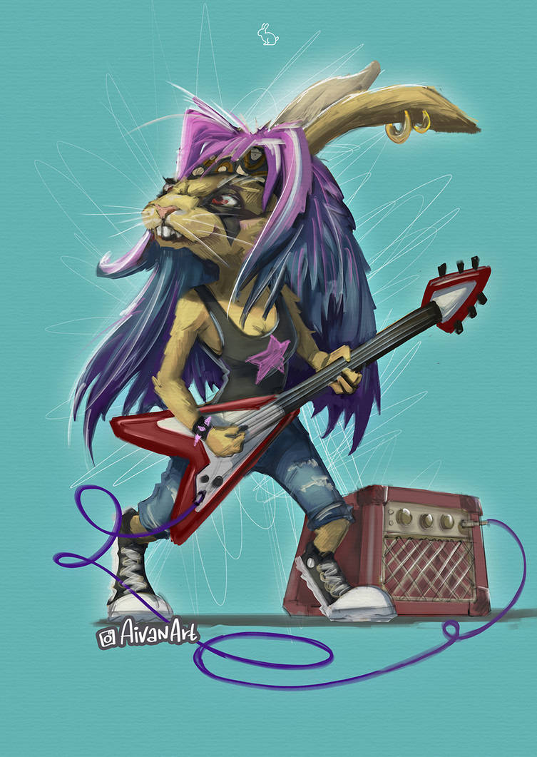 Bunny rock star by AIvanArt on DeviantArt