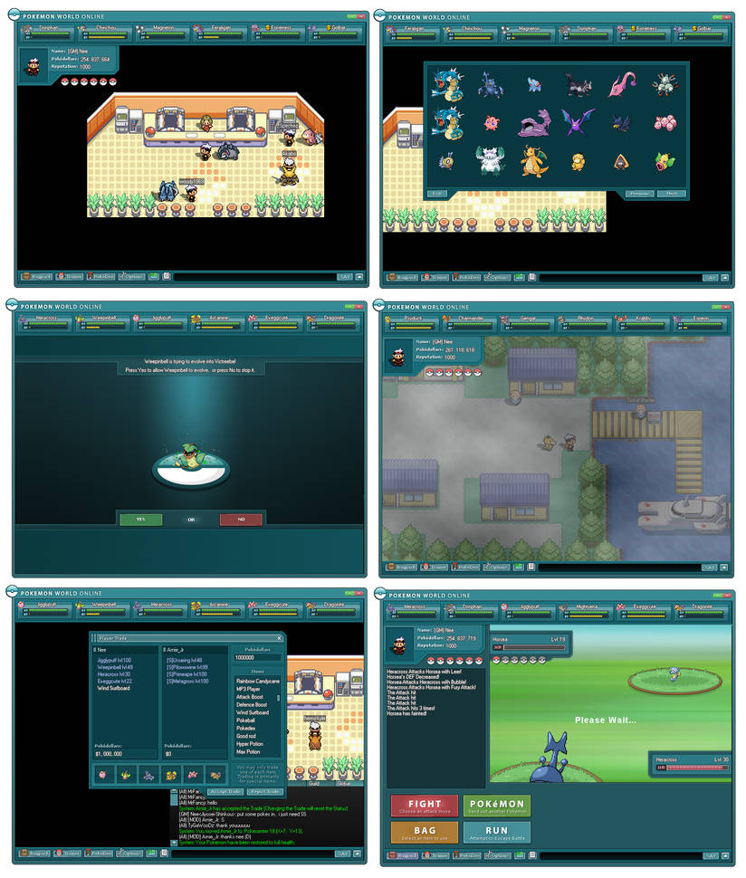 Poke Gui Pokemon World Online GUI by Magrory on DeviantArt