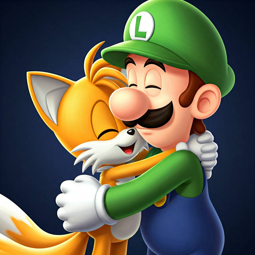 Luigi and Tails hugs by dsshu on DeviantArt
