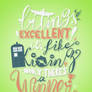 Biting - Hand Lettering - Dr. Who