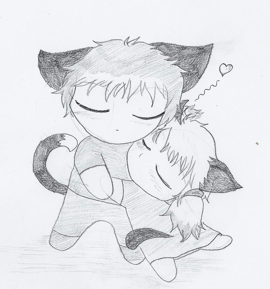 Chibi hug by Hanaeflower on DeviantArt