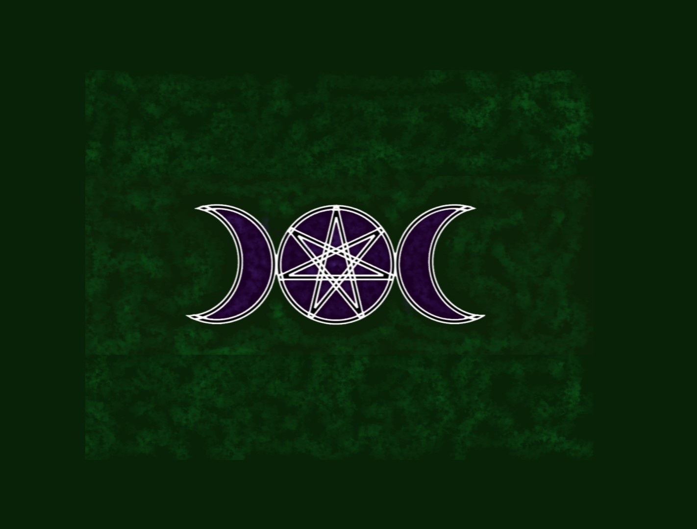 7 Pointed Star And Moons 1422x1080 Green N Purple