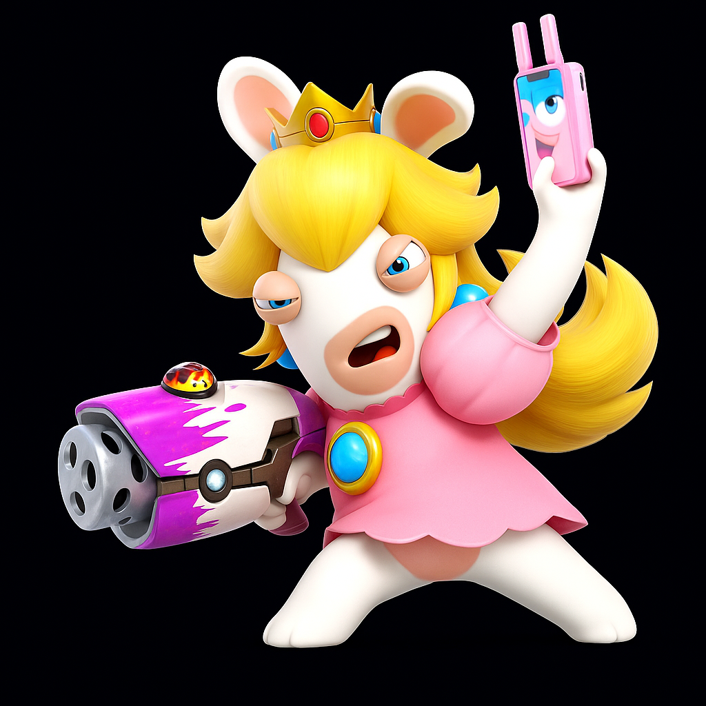Primcess Peach Rabbid Rabbid Peach Joins the Battle by Krezk on DeviantArt