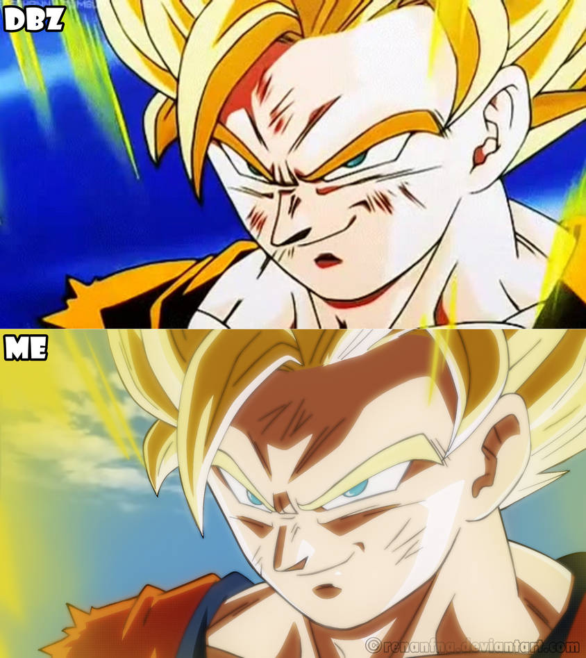 Goku Ssj 2 comparison by RenanFNA on DeviantArt
