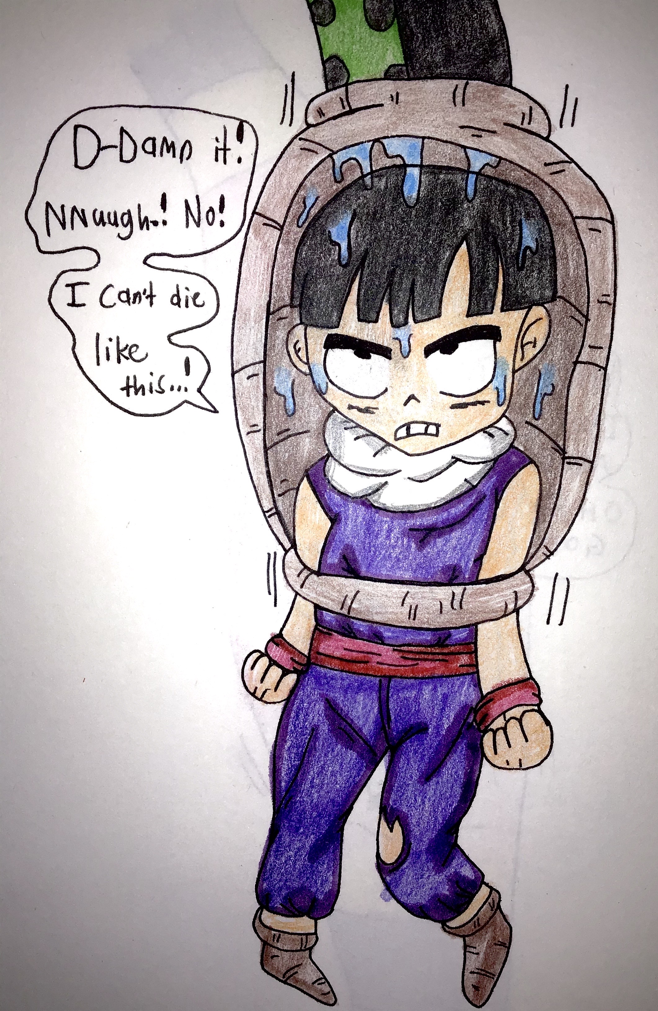 Cell Absorbs Kid Gohan by lileehilee on DeviantArt