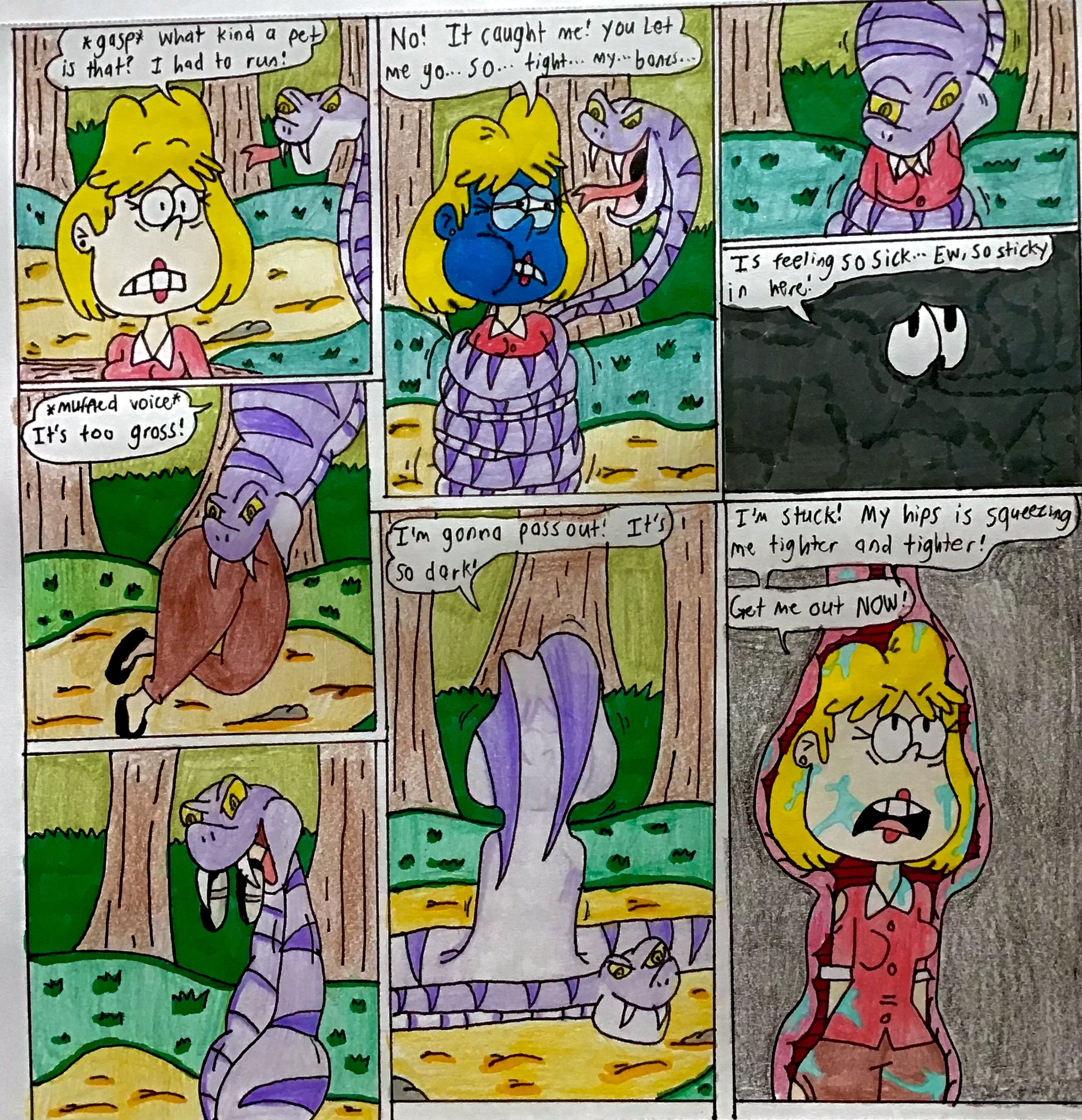 Deviantart Rita The Snake Rita encounters Purple snake by lileehilee on DeviantArt
