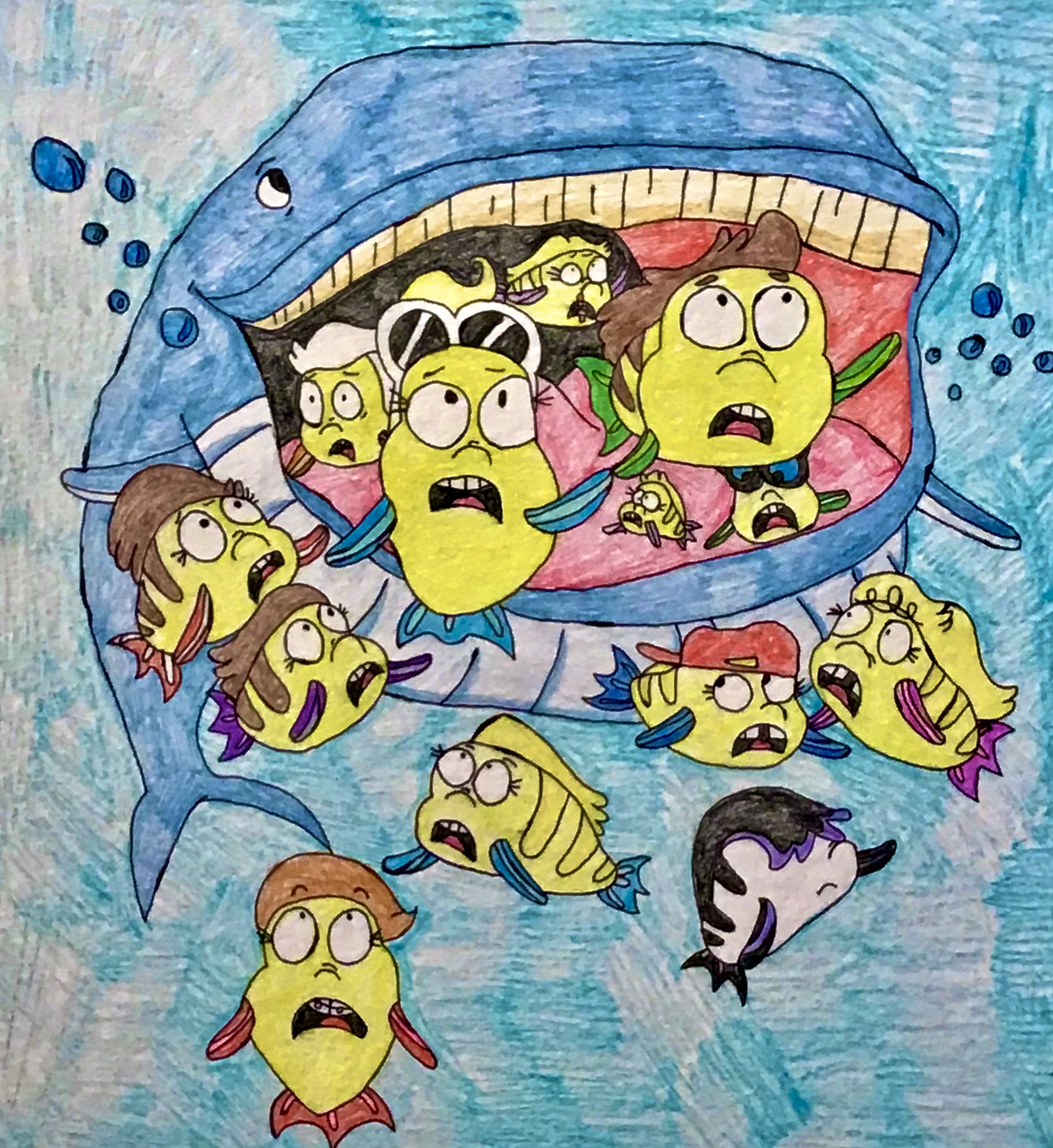 The Loud Fish Family Swallowed by Whale by lileehilee on DeviantArt