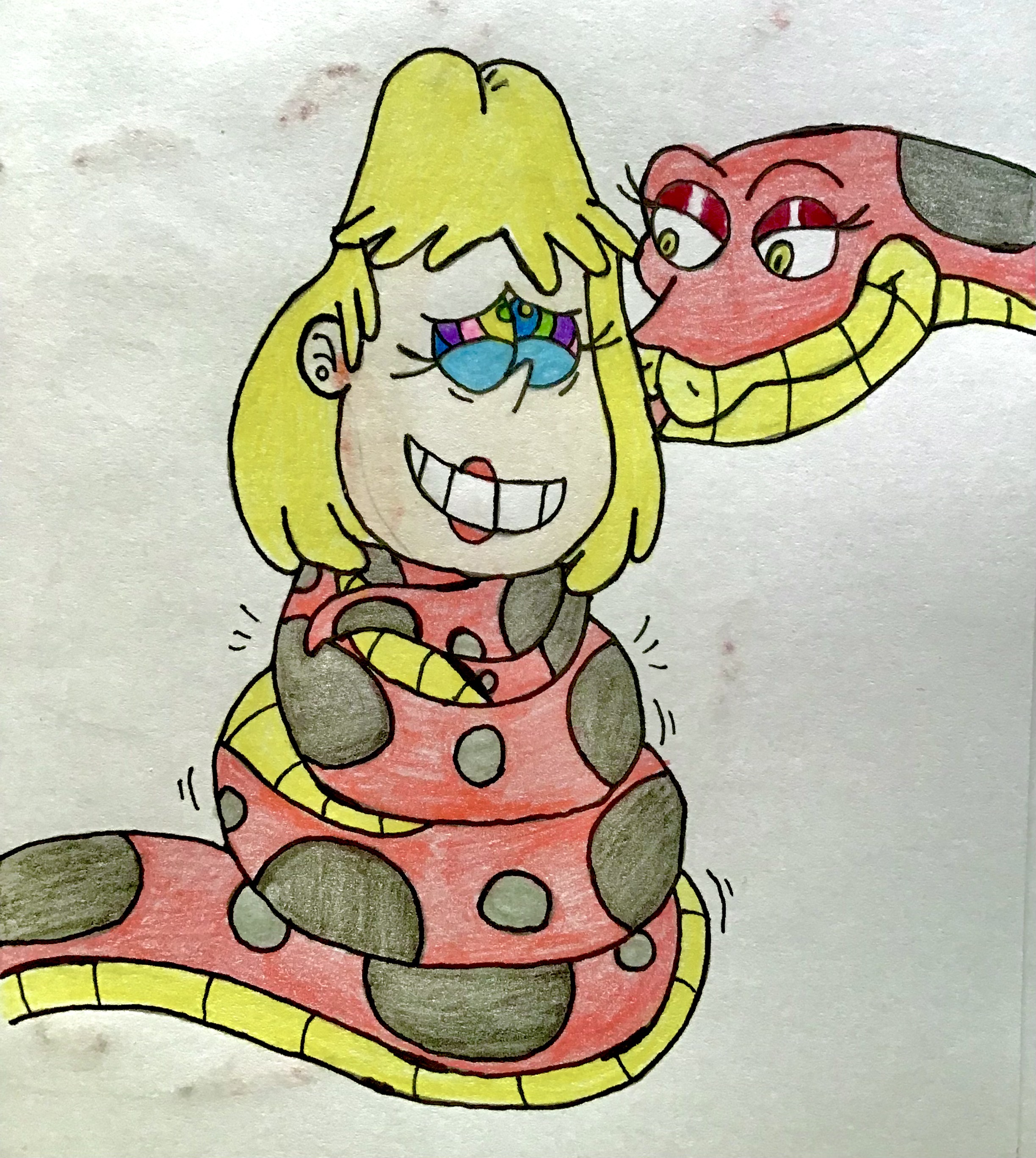 Deviantart Rita The Snake Rita Loud squeezed by Delia by lileehilee on DeviantArt