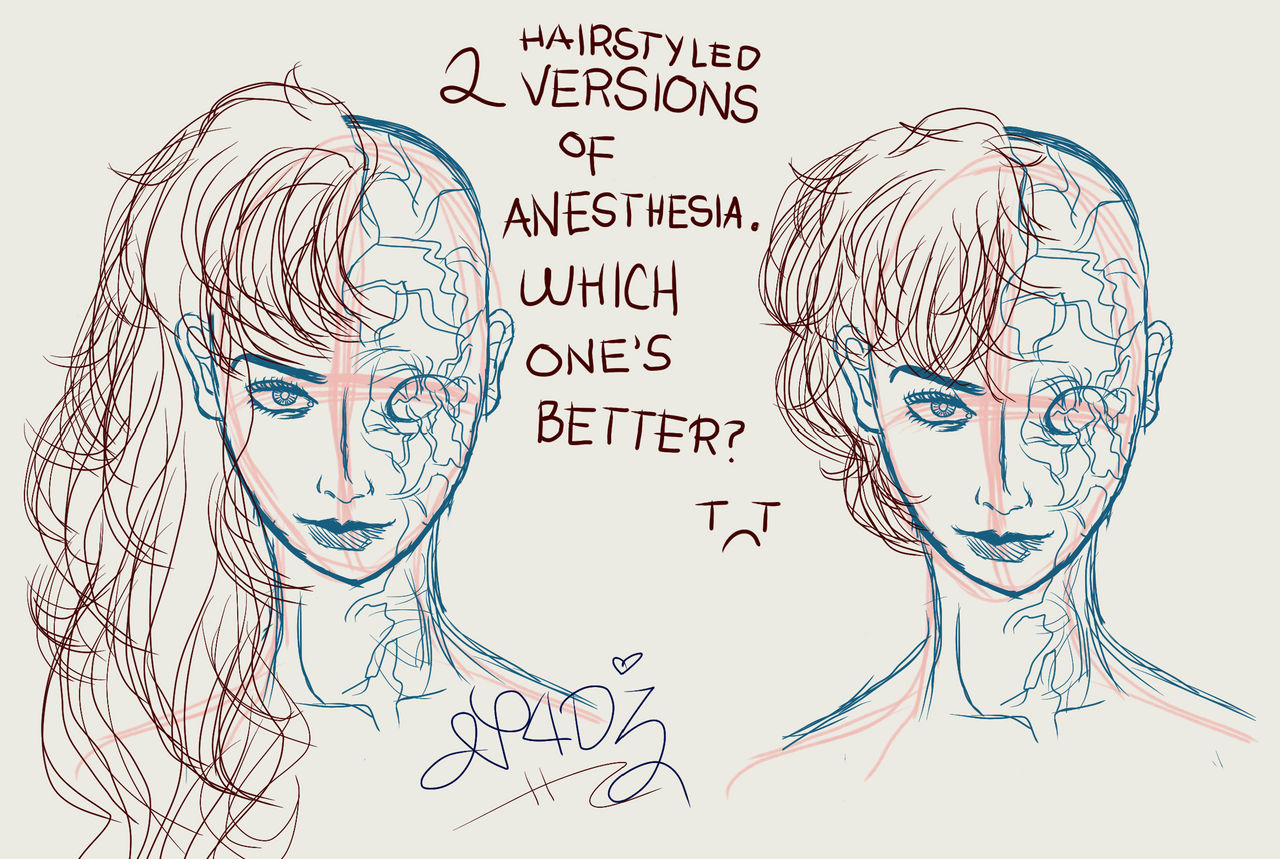 2 hairstyles of Anesthesia. by N4DZ on DeviantArt