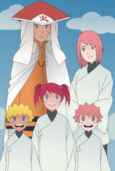 The Day Naruto Became Hokage-Narusaku Family