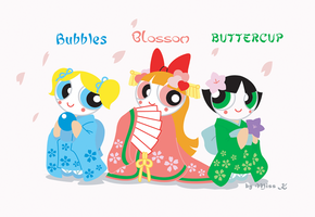 kimono powerpuff girls