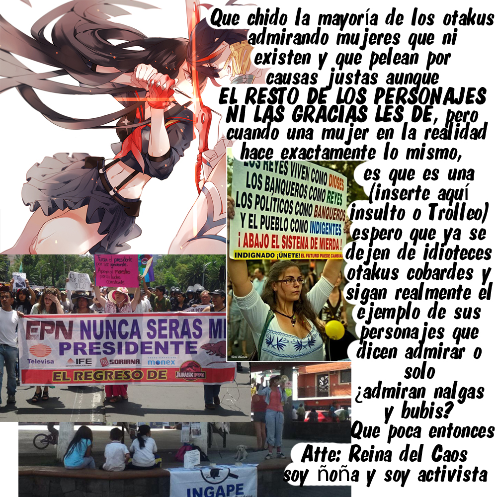 Mensaje de la Reina del Caos para otakus