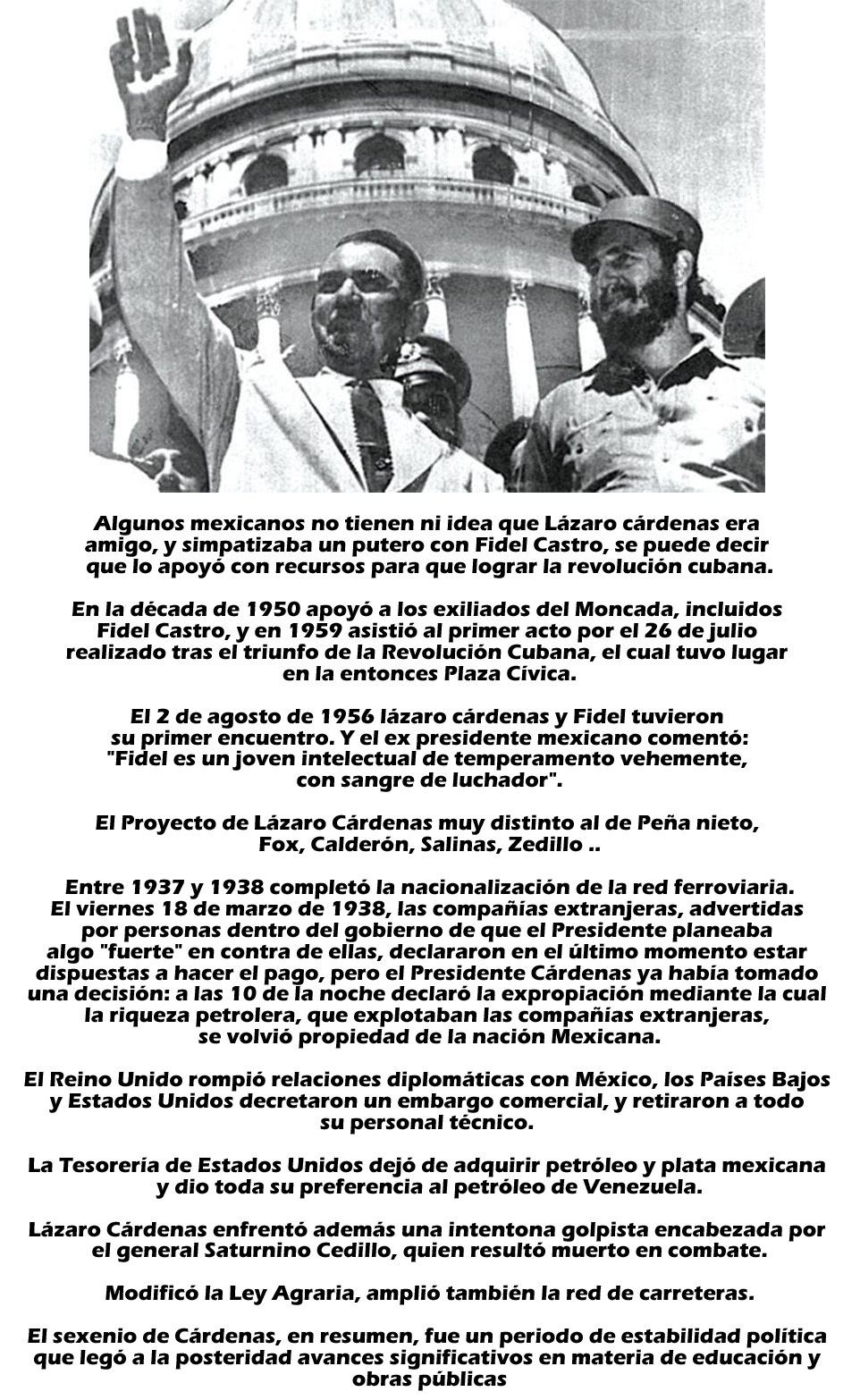 Lazaro Cardenas Y Fidel Castro Historia By Reina Del Caos On Deviantart