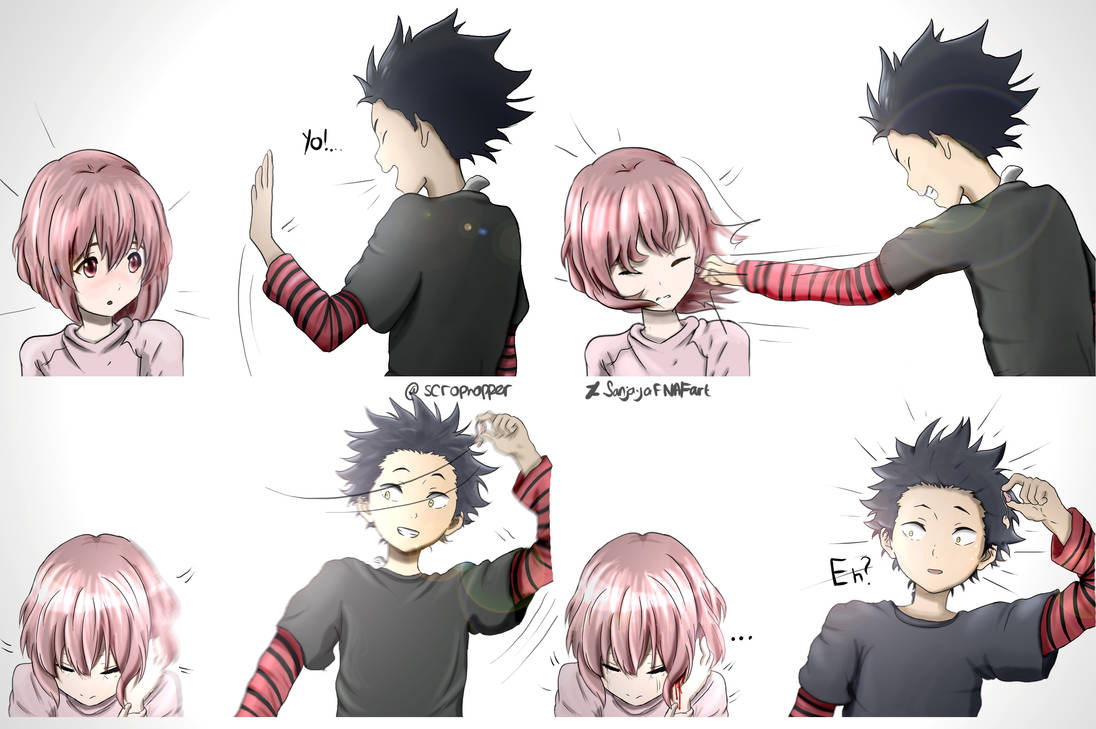Shoya Ishida and Shoko Nishimiya|Bully by SCrophopper on DeviantArt