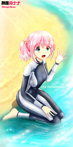 Hiiragi Nana in Wetsuit #2 | Fanart