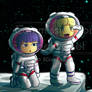 Isabelle and Ankah in Spacesuit | Commission