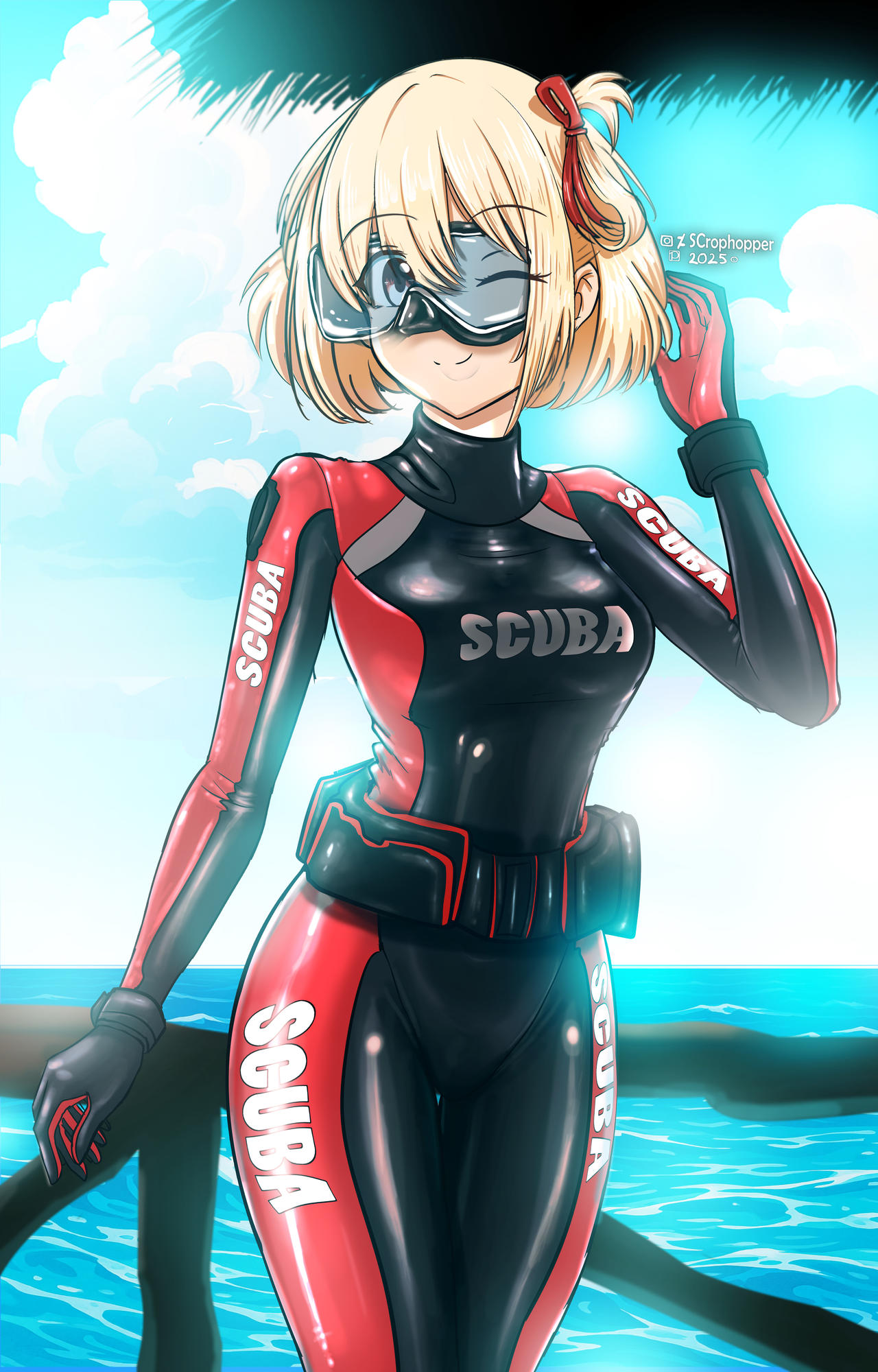 Nishigiki Chisato Wetsuit 3 | Fanart