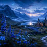 Moonlit Bluebell Valley Cottage