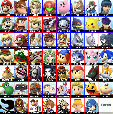My First SSB4 Roster! by kittylover6812 on DeviantArt