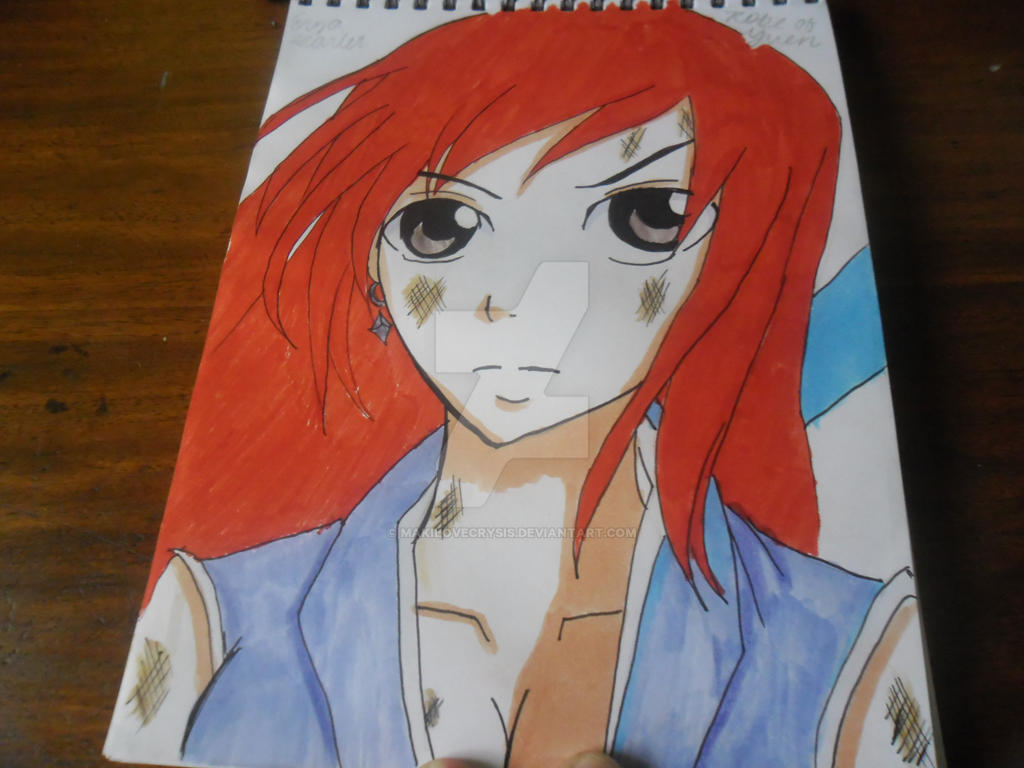 Copic Drawing: Erza Scarlet's Robes of Yuen Armour