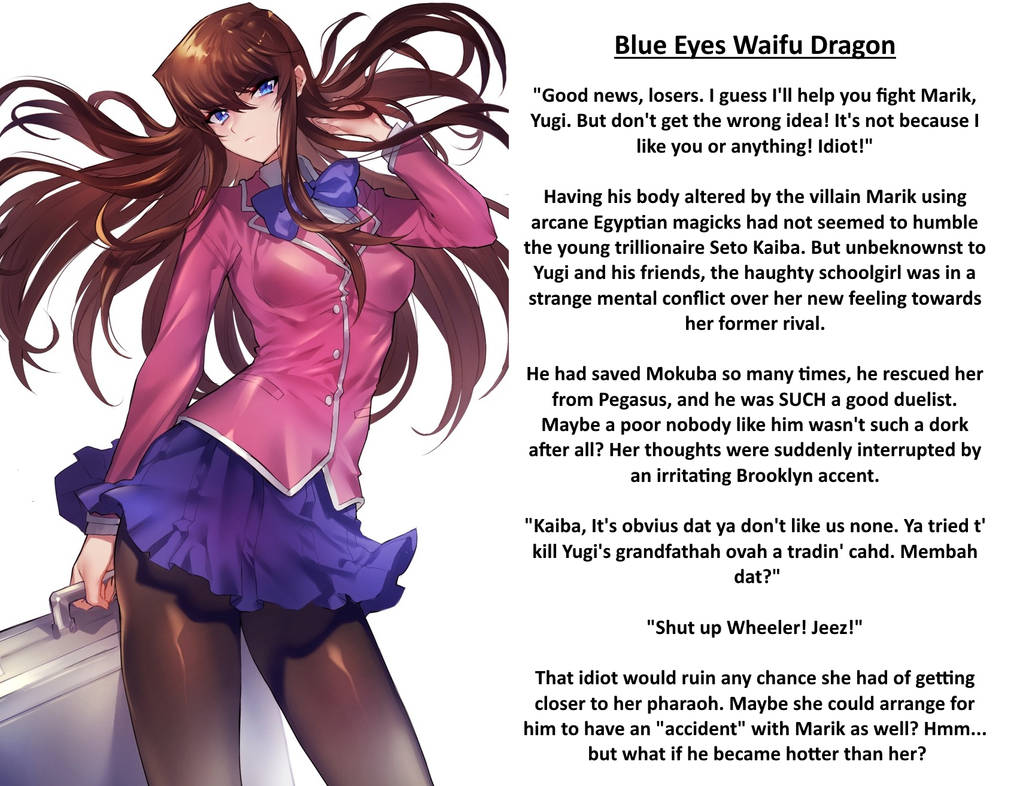 Blue Eyes Waifu Dragon: TG Caption by theokgatsby on DeviantArt