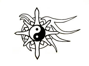 Compass Tattoo Design - Linework
