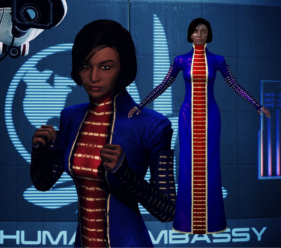 Khalisah al-Jilani z Mass Effect 3 dla XNALara by Melllin