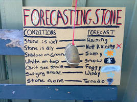 Weather forecasting stone