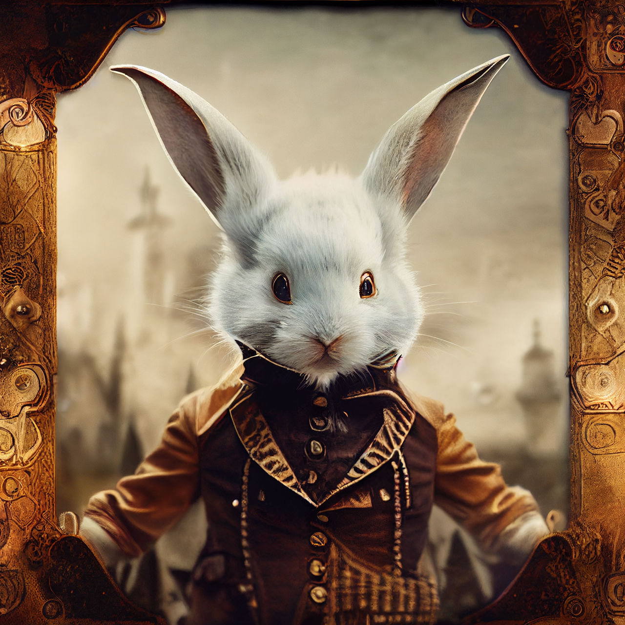 Steampunk Rabbitfolk Steampunk White Rabbit by purplerhino on DeviantArt