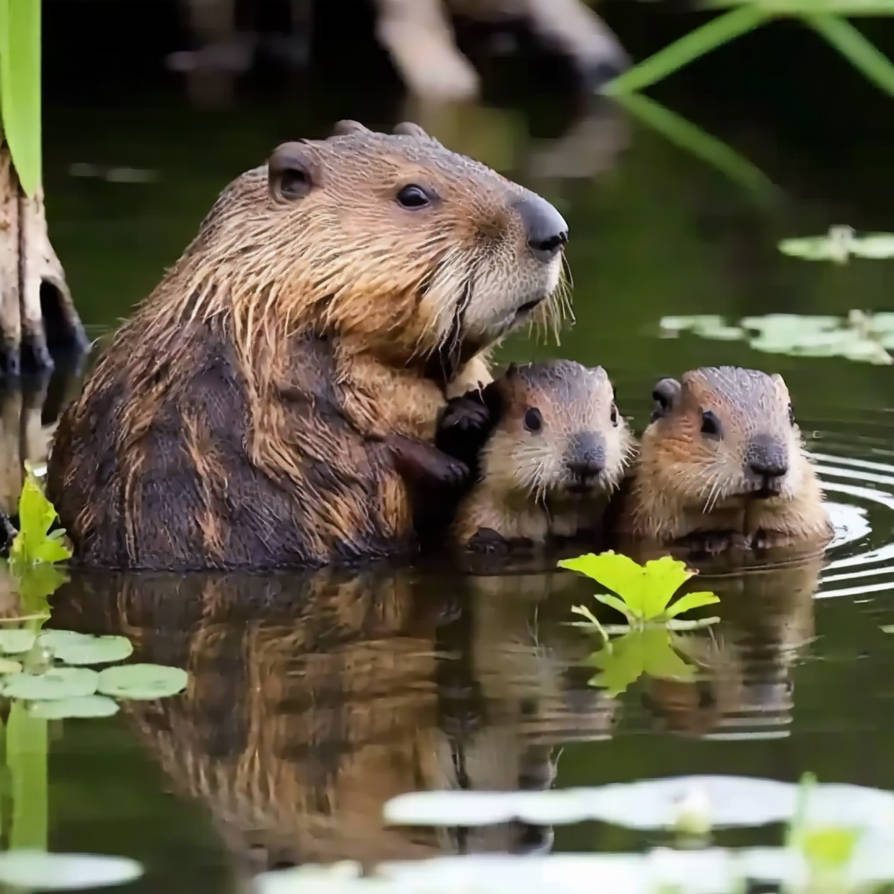 Beaver Mother And Babies By Purplerhino On DeviantArt beaver-mother-and-babies-by-purplerhino-on-deviantart